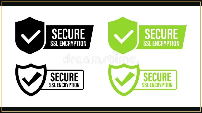 Digital privacy shield with padlock icon representing 256-bit SSL encryption