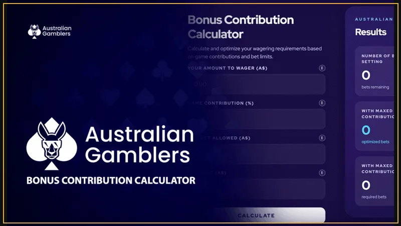 Turnover calculation formulas, contribution charts, and bankroll meters